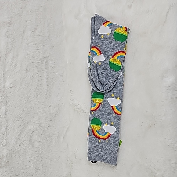 St Patrick's Day Gold at the End of Rainbow Knee High Socks Size 4-10 - Picture 4 of 5